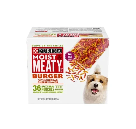 Meaty Dry Dog Food, Burger with Cheddar Cheese
