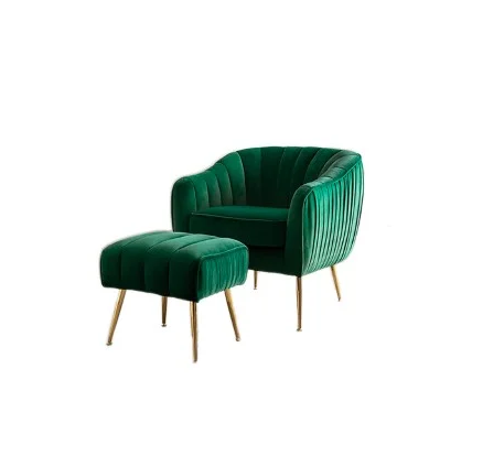 Velvet Accent Chair Modern Tufted Barrel