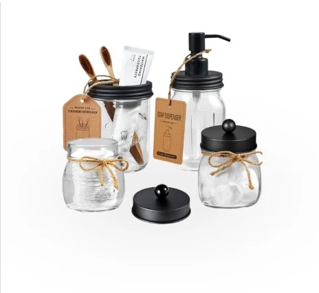 Mason Jar Bathroom Lotion Soap Dispenser