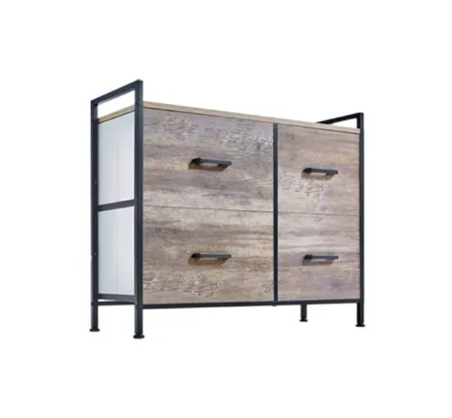 Drawers with Wood Top Rustic Storage Tower