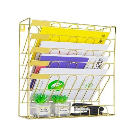 Wall Mount Hanging File Holder Organizer
