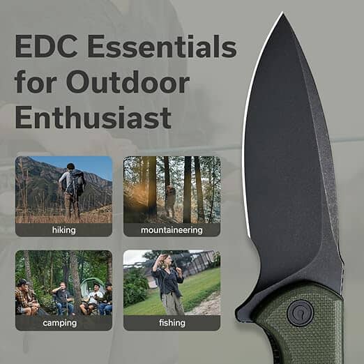 CIVIVI Mini Praxis Folding Pocket Knife, 2.98” D2 Steel Blade G10 Handle Small EDC Knife with Pocket Clip for Men Women, Sharp Camping Survival Hiking Knives C18026C-