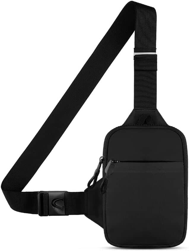 Simptech Mini Crossbody Sling Bag Chest Bag Dual Pocket Water Resistant Fanny Pack Running Phone Holder for Men Women Workout Travelling You sent