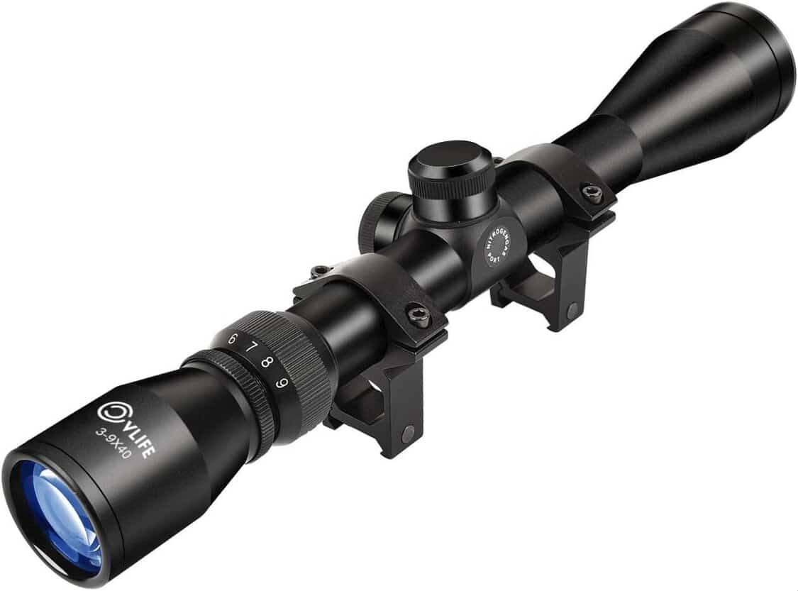 CVLIFE 3-9x40 Optics R4 Reticle Crosshair Scope with Scope Mounts